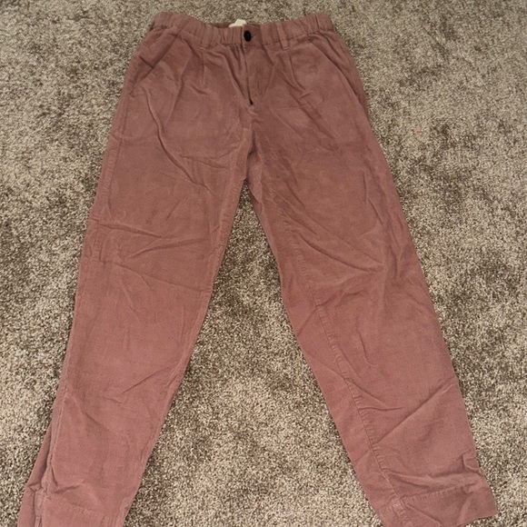 Madewell Pants - Madewell xxs dusty pink Corduroy like pants.